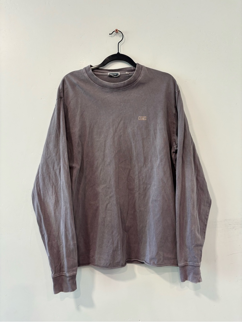 Kith LAX Long Sleeve Shirt Size L - Tee T-Shirt Purple Faded Distressed